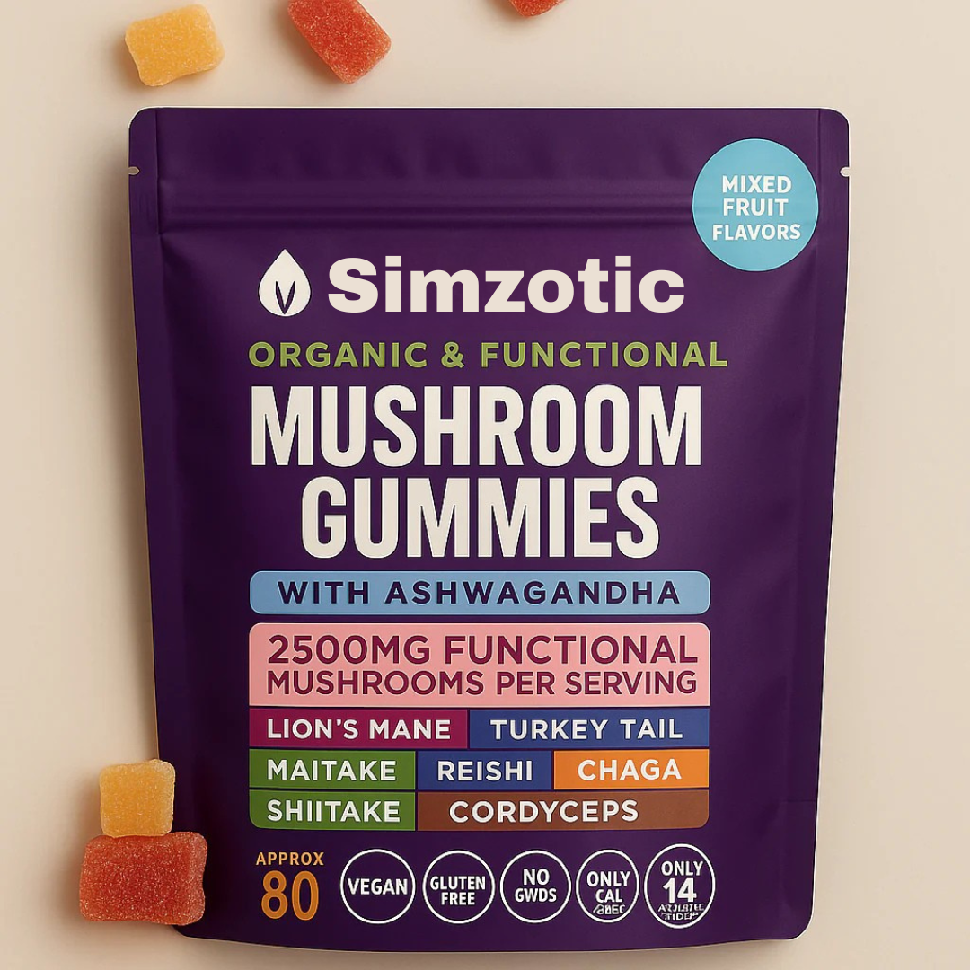 Simzotic™ Mushroom Ashwagandha Gummies (Sales End Today)