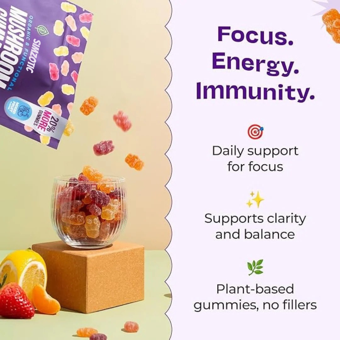Simzotic™ Mushroom Ashwagandha Gummies (Sales End Today)