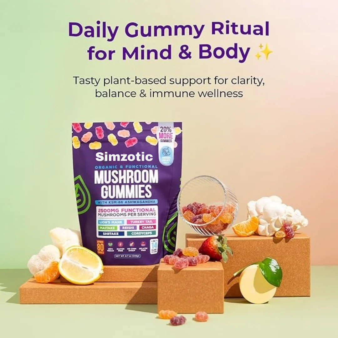 Simzotic™ Mushroom Ashwagandha Gummies (Sales End Today)