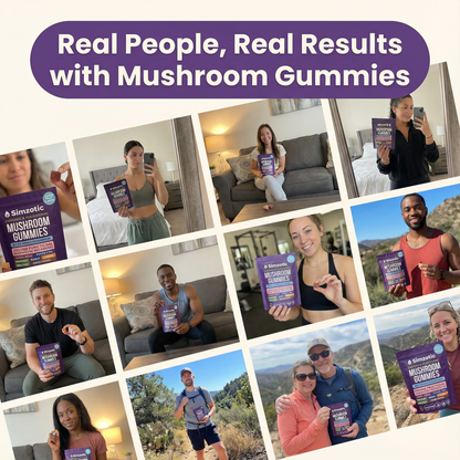 Simzotic™ Mushroom Ashwagandha Gummies (Doctor Recommended For Daily Stress & Focus Support)